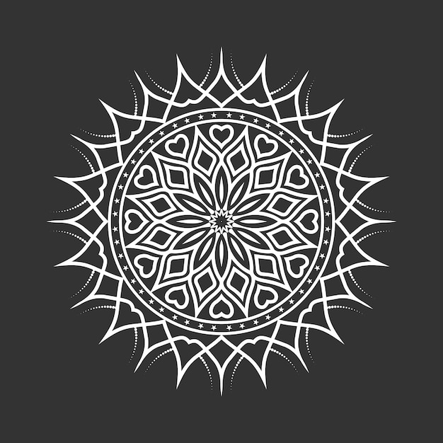Ilustración de mandala para colorear vector de página de libro Diseño