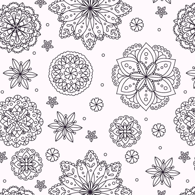 Ilustración de mandala dibujada a mano