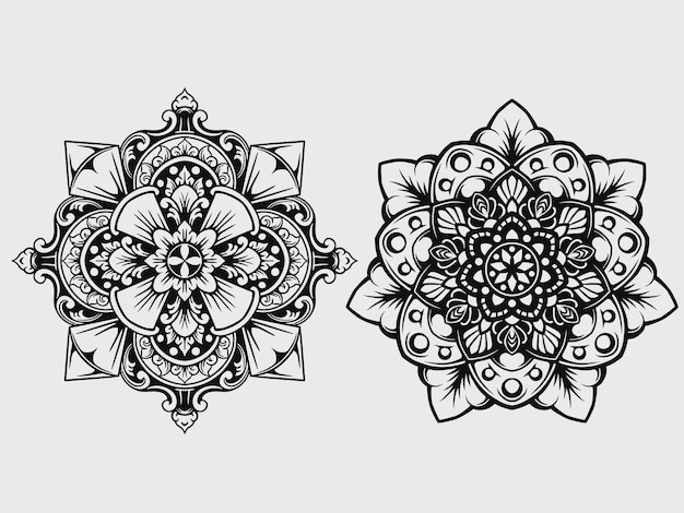 Ilustración de Mandala Diseño vectorial premium