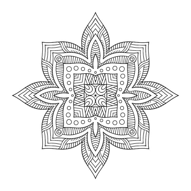 Ilustración de mandala ornamental de lujo