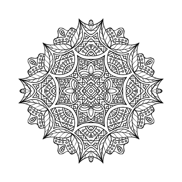 Ilustración de mandala ornamental de lujo