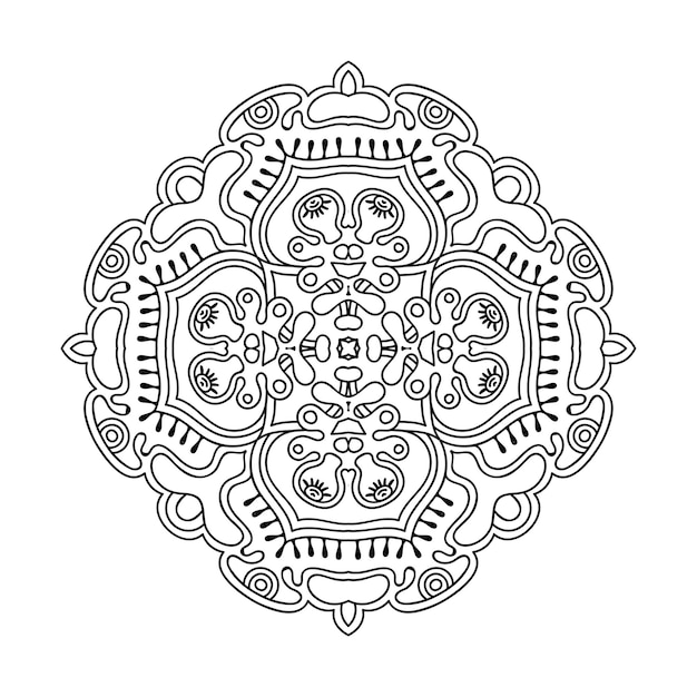 Ilustración de mandala ornamental de lujo