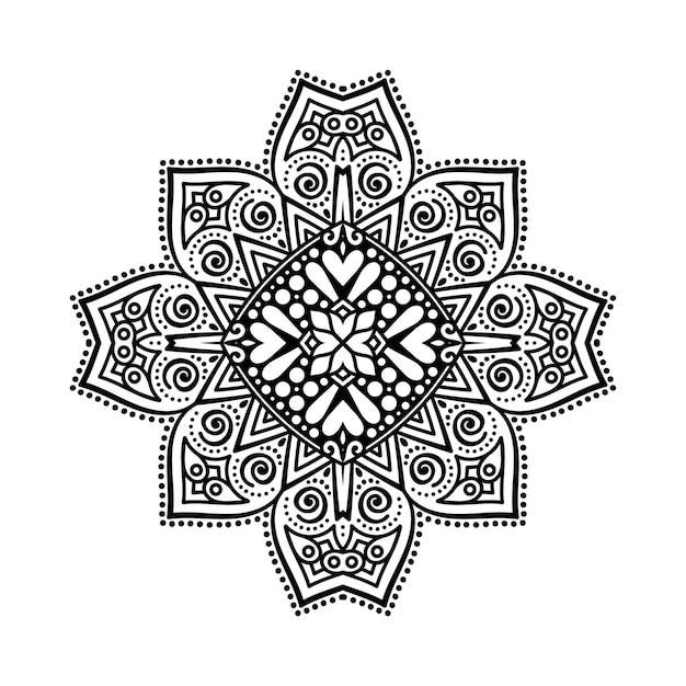 Ilustración de mandala ornamental de lujo