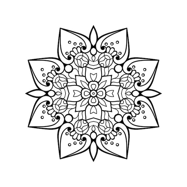 Ilustración de mandala ornamental de lujo