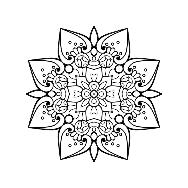 Ilustración de mandala ornamental de lujo