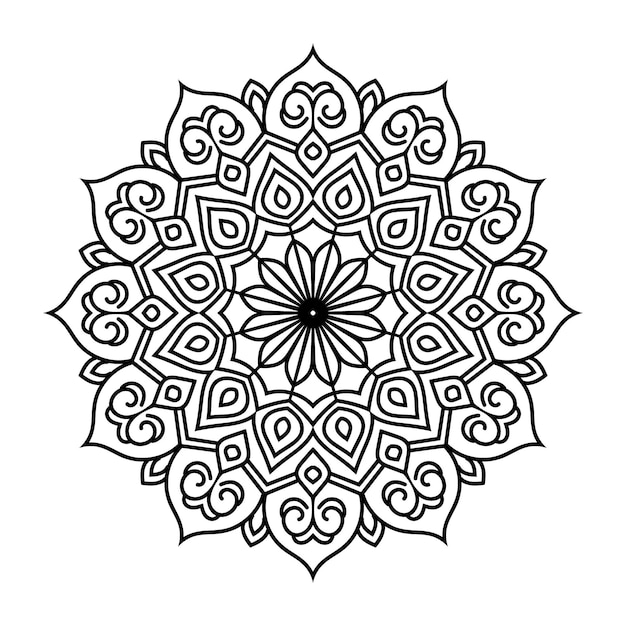 Ilustración de mandala ornamental Vector Premium