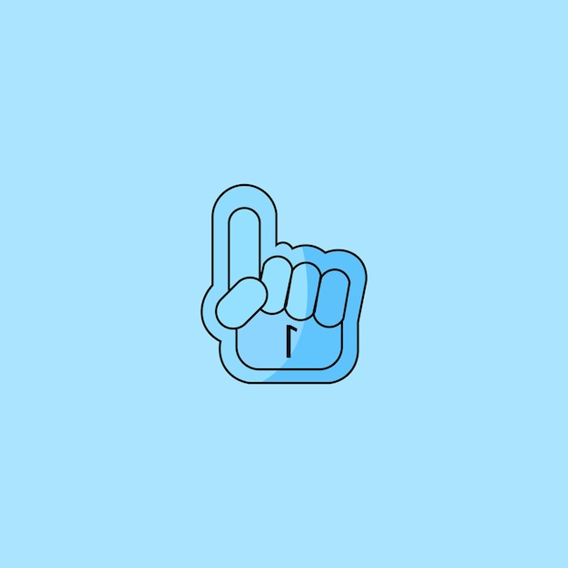 Ilustración de la mano de espuma Ilustración vectorial plana de la manos de espuma
