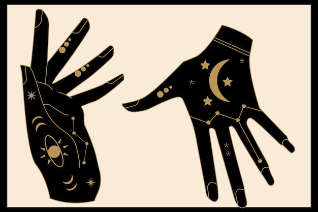 Ilustración de la mano mística