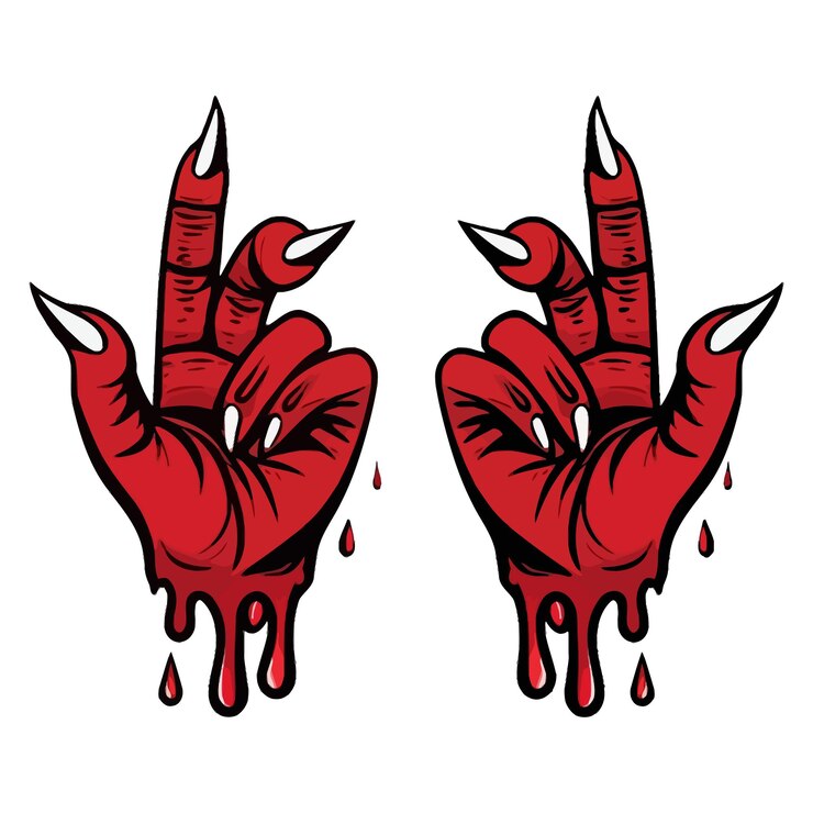 Vector ilustración de mano de terror