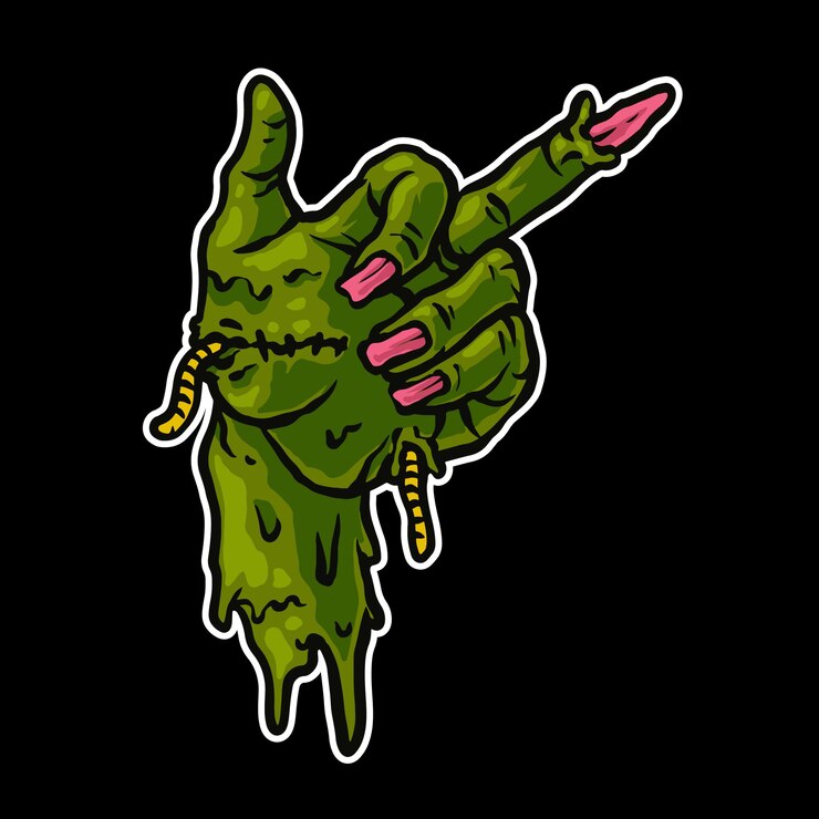 Vector ilustración de mano de zombi