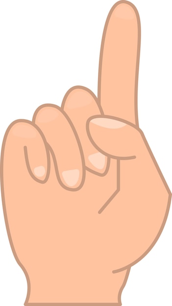 ilustración, de, mano