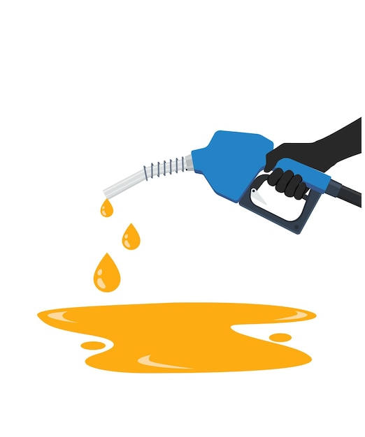Ilustración manual de la boquilla de la bomba de combustible de gas