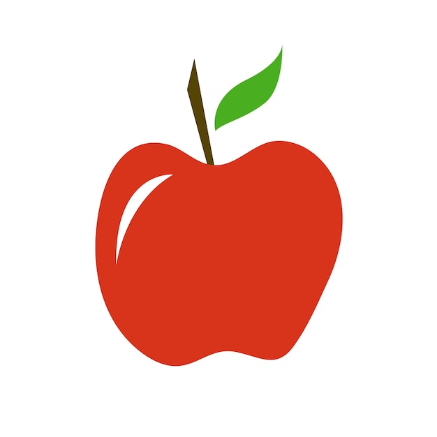 Vector ilustración de manzana roja
