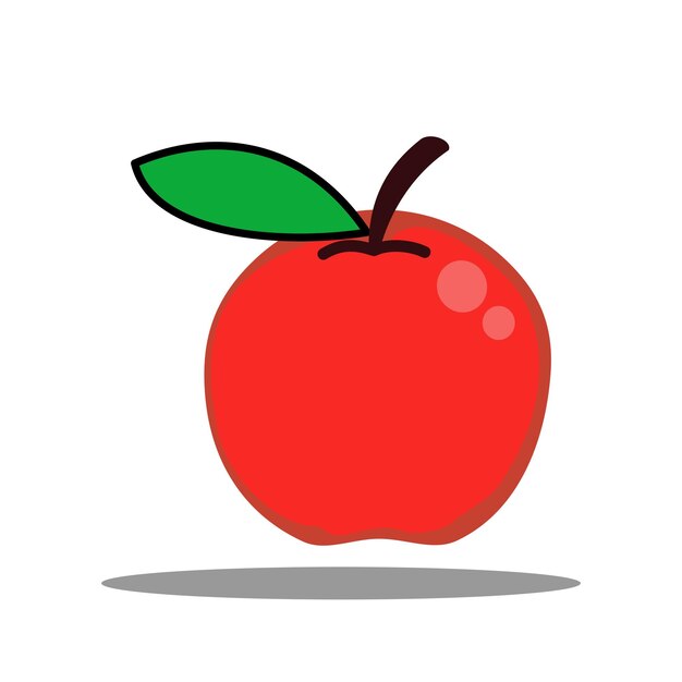 Ilustración de la manzana roja
