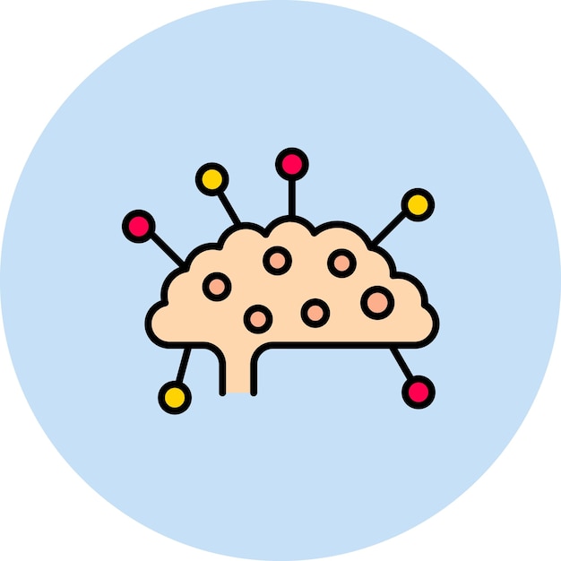 Ilustración del mapa mental plano