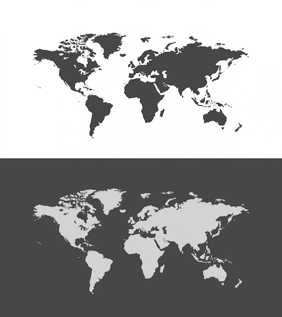 Vector ilustración del mapa mundial
