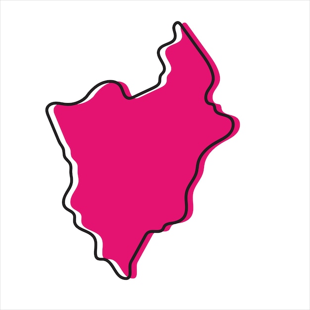 Ilustración del mapa vectorial del distrito de Mongar en Bután