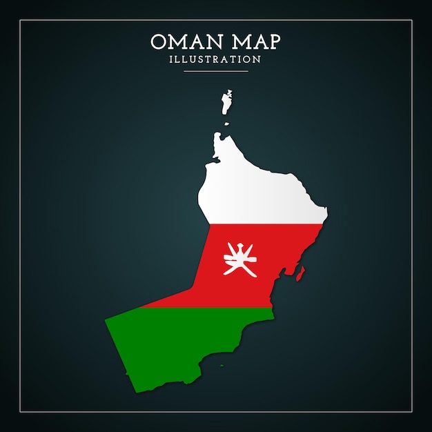 Vector ilustración de mapa vectorial de omán