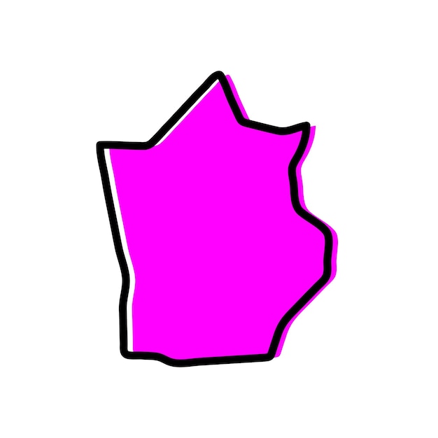 Ilustración del mapa vectorial de la región de Hiiraan en Somalia