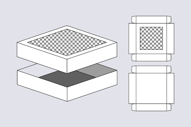 Ilustración de maqueta de embalaje dibujada a mano
