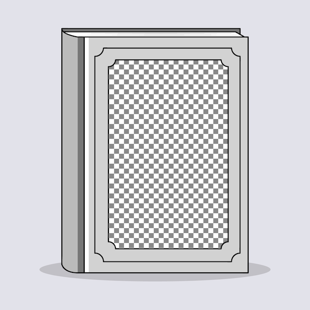 Ilustración de maqueta de portada de libro dibujada a mano