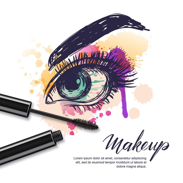 Vector ilustración de maquillaje