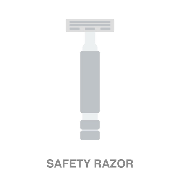 Ilustración de maquinilla de afeitar de seguridad sobre fondo transparente