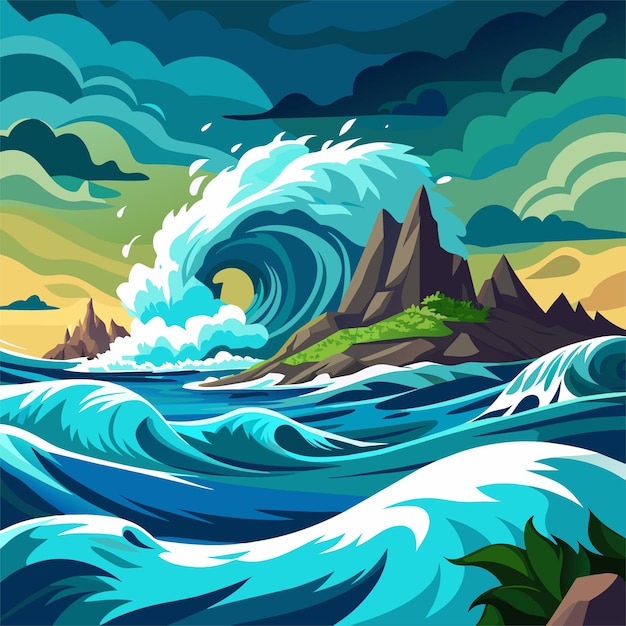 Vector ilustración del mar