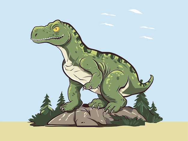 Vector ilustración del maravilloso iguanodón herbívoro