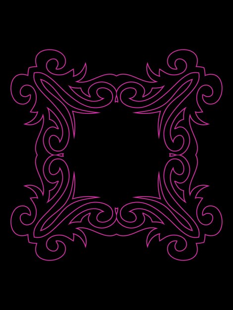 Ilustración de marco de florecimiento floral vintage vector