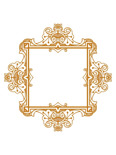 Ilustración de marco de florecimiento floral vintage vector