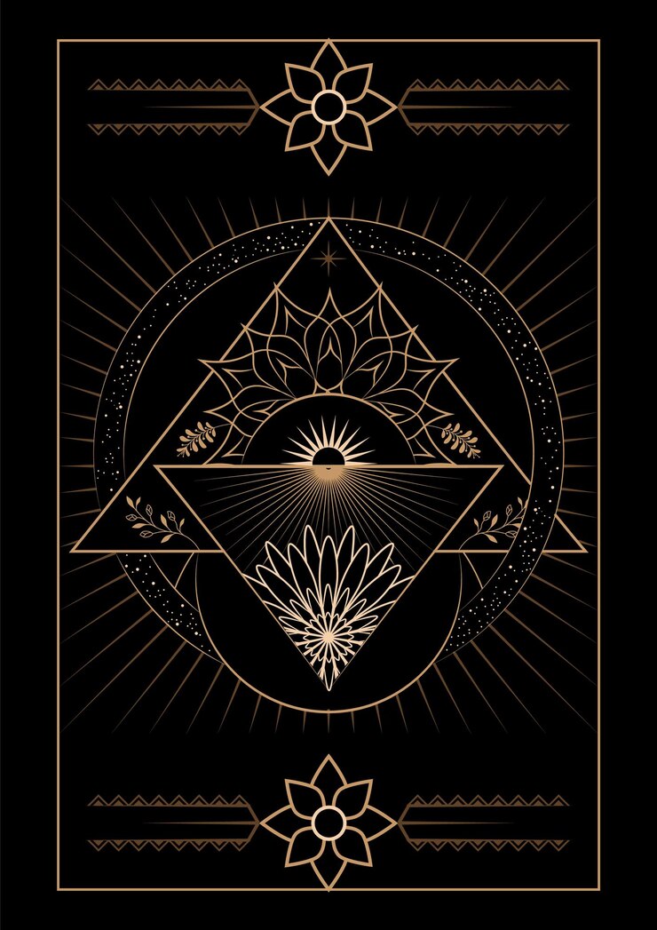 Vector ilustración del marco interestelar celestial mágico