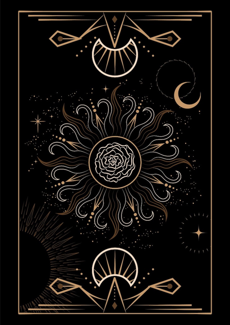 Vector ilustración del marco interestelar celestial mágico