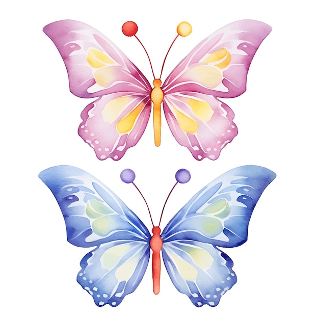 Ilustración de mariposa en acuarela