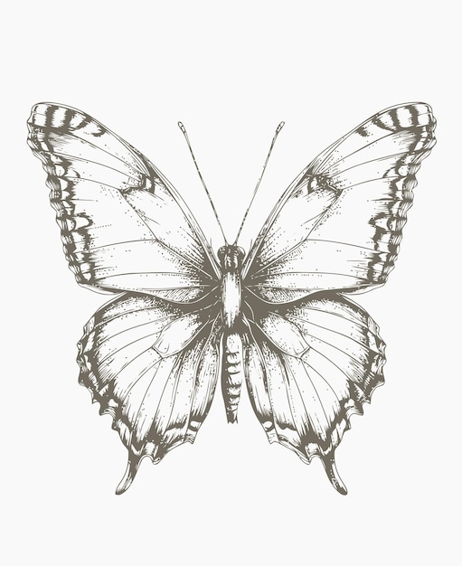 Vector ilustración de mariposa libro para colorear mariposas