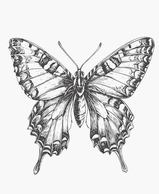 Ilustración de mariposa Libro para colorear mariposas