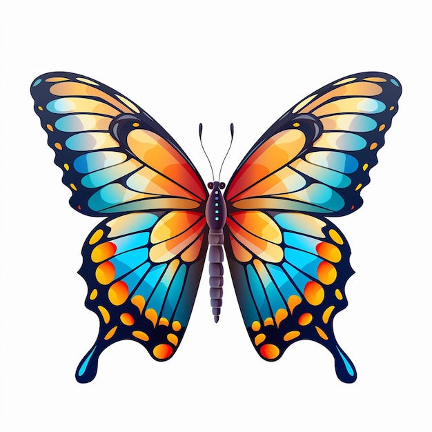 Ilustración de mariposa vector mariposa más rara del mundo mariposa marrón y naranja