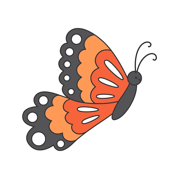Ilustración de la mariposa