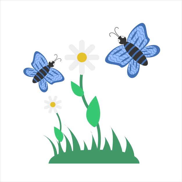 Vector ilustración de mariposa