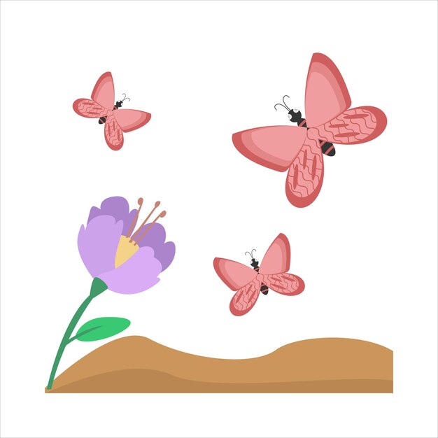 Vector ilustración de mariposa