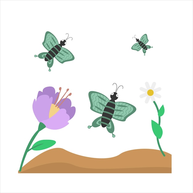 Vector ilustración de mariposa