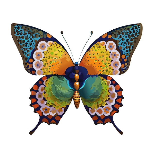 Vector ilustración de las mariposas coloridas