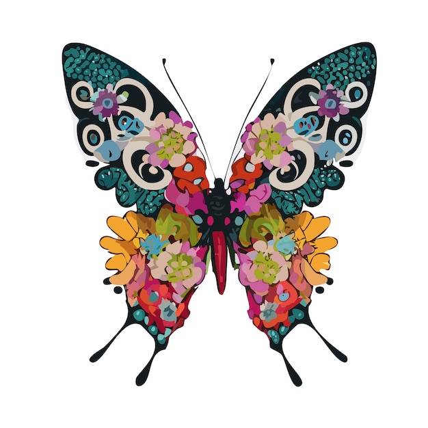 Ilustración de las mariposas