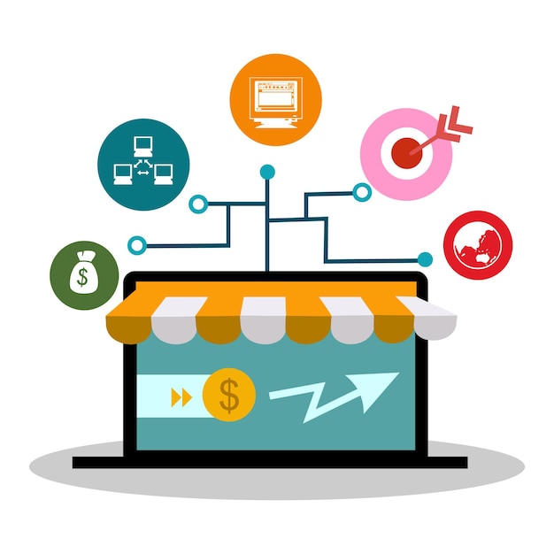 Ilustración de marketing digital