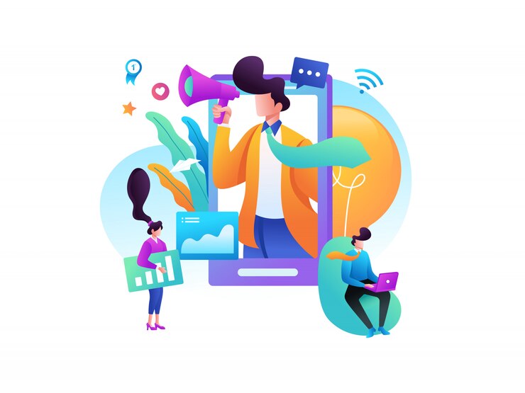 Vector ilustración de marketing