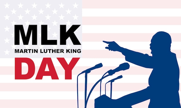 Ilustración de Martin Luther King Jr para celebrar el día de MLK