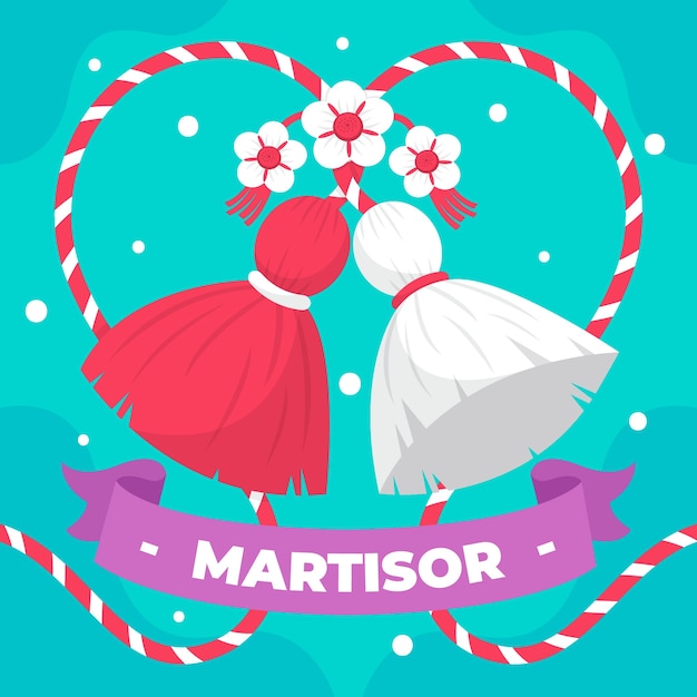 Vector ilustración martisor plana