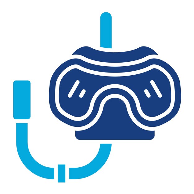 Ilustración de la máscara de buceo Duotone