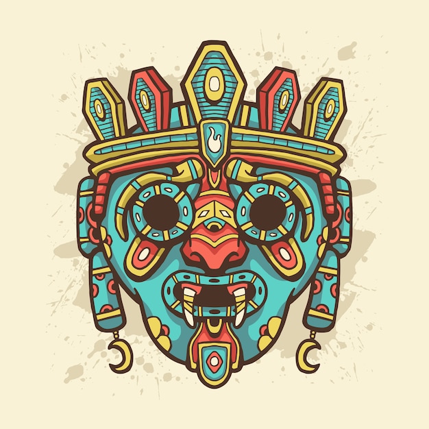 Ilustración de máscara étnica