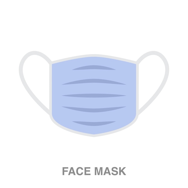 Ilustración de máscara facial sobre fondo transparente